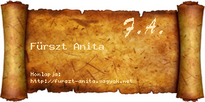 Fürszt Anita névjegykártya