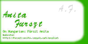 anita furszt business card